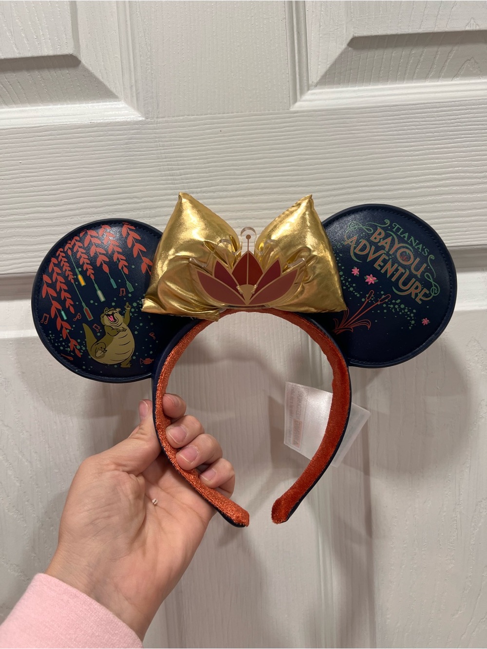 Princess Adventure Ear Headband with Gold Bow
